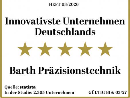 Auszeichnung als eines der innovativsten Unternehmen Deutschlands